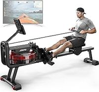 JOROTO MR23 Rowing Machines for Home Gym Foldable Rower Machine 300 LBS Weight Capacity with Bluetooth Function, Ipad Holder
