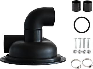MagiDeal Vacuum Dust Separator Cyclone Separator Cover with Elbow Sand DIY Lightweight Replacement Spare Parts Cyclone, Black, 197mm