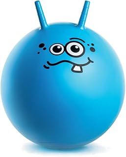 Toyrific Jump N Bounce Space Hopper Retro Exercise Ball, Toothy, 20 inch, Multiple Designs, Blue