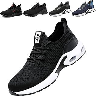 Fadezar Safety Shoes Mens Lightweight Steel Toe Trainers Womens Puncture-Proof Breathable Safety Work Trainers Non Slip Industrial Work Shoes