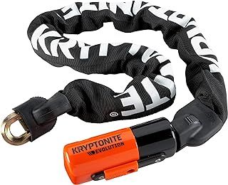 Kryptonite Unisex's Evolution Chain Lock, Black/Orange, 10mm x 90cm Bike part