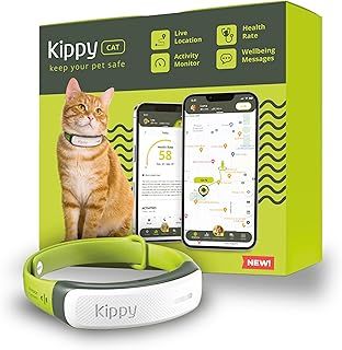 KIPPY - Cat GPS Tracker Kippy CAT Collar - Locator and Health & Activity Tracker - GPS Cat Collar with Anti-strangling System and Instant Alerts - Cat Tracker GPS with Virtual Boundaries