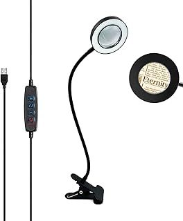 Hobby Light,5X Magnifying Glass with Light and Stand,LED Magnifying Lamp High-Grade and Durable Great with 3 Modes Magnifying Lamp for Craft Reading and Detail Work