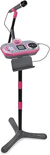VTech Kidi Super Star DJ, Kids Microphone Toy with Songs and Sound Effects, Microphone and Adjustable Stand with Colour Changing Disco Light, Musical Toy with Games, 6 Years + 531703