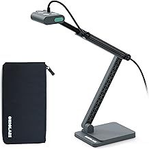 OKIOLABS OKIOCAM S2 Pro 4K USB Visualiser with OKIOPoint AI-Tracking, 13-mp, Document Camera for Teaching, with LED Light, for PC/Mac/Chromebook, comes with Pouch & Type-C Adaptor