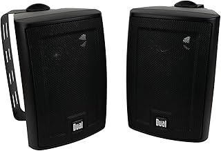 Dual Electronics LU43PB 4 inch 3-Way High Performance Indoor, Outdoor & Bookshelf Studio Monitor Speakers with Swivel Brackets & 100 Watts Peak Power (Sold in Pairs)