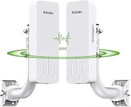 Adalov CPE660 Wireless Bridge with 2 Bracket Mounts, 3KM 5.8G Point to Point Outdoor CPE, Long Range Wifi Bridges for PtP/PtMP with 14DBi High Gain Antenna, PoE Adapter, 2 RJ45 Ethernet Port, 2 Pack