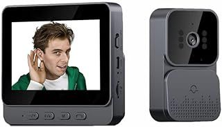 TKMARS Video Doorbell with Monitor Wireless, Night Vision 2-Way Intercom Doorbell Camera Wireless with Display 2.4 GHz Connection