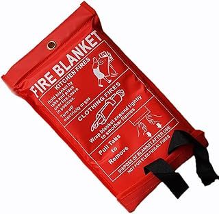 KING KARAN® 1m x 1m Soft Case Fire Blanket, Large, Quick Unfolding, with Loops - Fire Extinguisher Home - Fire Blanket for Kitchen, Office, Caravan