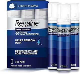 Regaine Extra Strength Scalp Cutaneous Foam (3x 73 ml), Treatment for Regrowth in Men with 5% Minoxidil, for Male Hair Loss