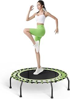 Rebounder Trampoline for Adults 40"/48" Mini Trampoline Indoor Outdoor Fitness Trampolines Small Bungee Rebounder for Workout Exercise