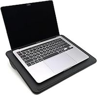 ergomi Portable Laptop Tray with Soft Cushion, Wrist Support, Dual-Sides Usage, Laptop Bed Tray Great for Reading, Writing, Notebook Using, Work from Home, Lapdesk Fit up to 14" Laptop, PU.