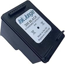 Ink Jungle 305 Black Refilled Ink Cartridge For HP ENVY 6010 6010e 6020 6020e 6022 6022e 6030 6030e 6032 6032e 6420e 6430e 6432e Printers Replaces HP 305 Black 3YM61AE