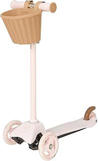 EVO Mini Cruiser Scooter With Toy Basket For Kids | Kids Push Scooter With Adjustable Height Handles | Childrens Balance 3-Wheeled Scooter | Kick Scooters For Kids Aged 2-7