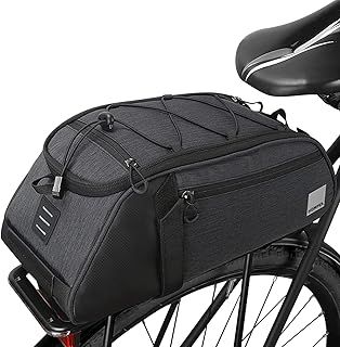HOMPER Cycle Saddle Rear Rack Pannier Bike Bag,8 L Mountain Road MTB Trunk Shoulder Handbag,Black,Polyester