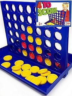 Dedimi 4 to Score Board Connect Game for Kids | 6 spare discs included | Classic Original Four in a Row Gaming | Family Games Set | toy age 6+