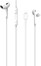 MFi Certified Lightning Earbuds - In-Ear Wired Headphones with Built-in Microphone & Volume Control for iPhone 14/14 Pro MAX/13 Pro/12 Pro/11/11 Pro/X/XR/XS/7/8/6