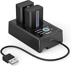 SMALLRIG 2 Pack 1030mAh Replacement Battery for Sony NP-FW50, Dual Charger with USB-C Port,Fit for Sony ZV-E10, A6000, A6500, A6300, A6400, A7, A7 II, A7R II, A7S II, A7S, A7R, RX10-3818