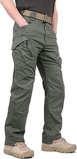 KEFITEVD Casual Tactical Pants for Men Outdoor Military Cargo Trouser Multi Pockets Combat Work Pants