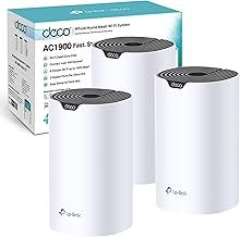 TP-Link Deco S7 AC1900 Whole Mesh Wi-Fi System, Dual-Band with Gigabit Ports, Coverage up to 5,600 ft2, Connect 150 devices, 1.2 GHz CPU, Work Amazon Alexa, Parental Controls, Pack of 3