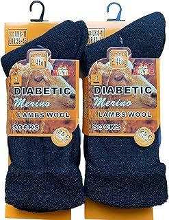 ITRAT® Men's Diabetic Merino Wool Thermal Heated Extra Warm Socks 2.4TOG (-25°C resistant) - Hiking, Walking, Thermal, Athletic, Outdoor Winter Socks UK Size 6-11