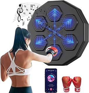 Rmeet Smart Boxing Machine - Home Wall Mount Music Boxer with Bluetooth Connection, USB Charging, Boxing Training Punching Equipment