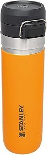 Stanley Quick Flip Stainless Steel Water Bottle 0.71L - Keeps Cold For 12 Hours - Leakproof - BPA-Free Thermal Flask - Dishwasher Safe - Cup Holder Compatible - Saffron
