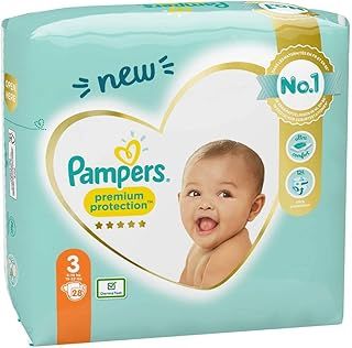 Pampers - Premium Protection Diapers Size 3, for Babies 6-10 kg - 28 Pieces