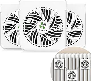 Heater Fan for Cast Iron Radiator/Oil Filled Radiator, Radiator Fan Booster Fixed with Strong Magnets, 3 Smart Ventilators Saves Energy and Increases The Heating Efficiency