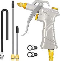 NANHONG Air Blow Gun - Air Compressor Accessories Nozzle Duster Air Tools Cleaner, with 1 Blow Nozzle & 3 Air Flow Extension, Air Tools for Compressor Professional Duster Cleaning Tool (Silver)