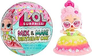 L.O.L. Surprise! Mix & Make Birthday Cake Tots - With Collectible Doll, DIY Cake Dress, Cake Making and Decorating, Ingredients and Glitter Sprinkles - Cake Dress Doll - Great for Girls Ages 3+