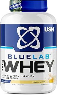 USN Blue Lab Whey Protein Powder: Vanilla - Whey Protein 2kg - Post-Workout - Whey Isolate - Muscle Building Powder Supplement With Added BCAAs