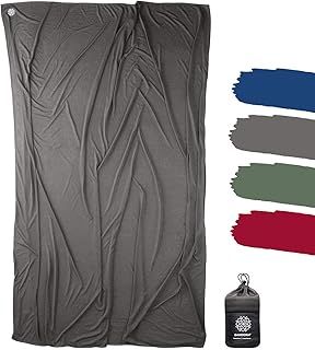 Bahidora® Travel Blanket Ultralight Warm 200x150cm. Outdoor camping blanket made of Coolmax material - ideal as a travel accessory. Small pack size, soft and breathable Gray