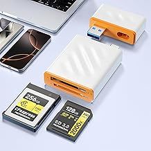 CFexpress Type B & SD Card Reader 2-in-1 USB A/USB C Type B CF Express Card Reader Adapter, Detachable 10Gbps USB3.2 Type B CFexpress Adapter Portable for Windows/MacBook/Linux/Chromebook/Android/Dell