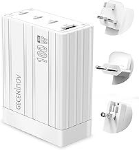 100W USB C Fast Charger, Laptop Charger with 4 Port GaN Macbook Charger with EU UK US Plug, Compatible with Macbook Pro/Air, Pixelbook, ThinkPad, iPhone16Pro/15/14, iPad Pro, iPhone 16, Galaxy S24
