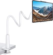 Gooseneck Tablet Holder Phone Stand, Flexible Tablet Stand, 360 Adjustable Lazy Arm Holder Clamp Mount Bracket Bed for iPad Air Mini, Samsung Galaxy Tabs, iPhone, Switch, 4.0~10.5" Devices