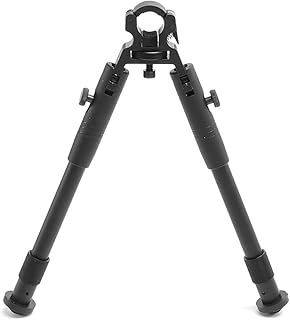 Nabila Clamp-on Bipod for Rifles, Double Pads Round Barrel Mount Bipod, Adjustable Height Foldable Quick Release Bipod,Black,9*3.5*2.8 inch