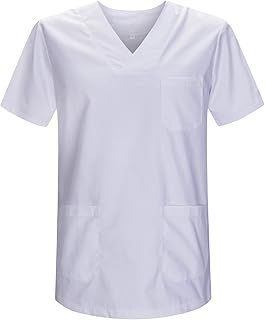 MISEMIYA - Scrub Top Unisex Scrubs - Medical Uniform V-Neck Tunic Scrub Top 817