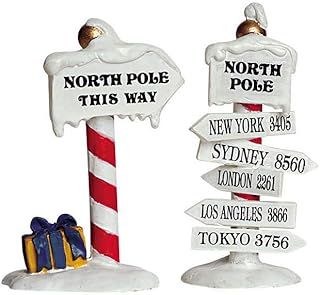Lemax Christmas Village North Pole Signs Set Of 2-64455