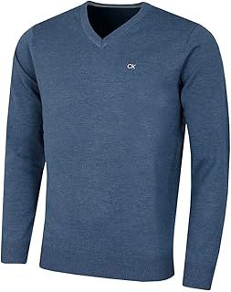 Calvin Klein Mens 2025 Durable Comfort V-Neck Golf Sweater