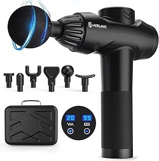 Muscle Massage Gun, Father's Day Gifts Handheld Deep Tissue Massager with 6 Massage Heads and 20 Adjustable Speeds, Portable Electric Massager for Pain Relief and Relaxation of Muscle Groups