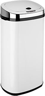 Rect 42L Stainless Steel Auto Sensor Kitchen Waste Dust Bin Automatic Motor White