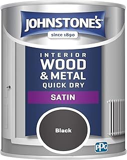 Johnstone's 303913 One coat Satin Black, 750 ml