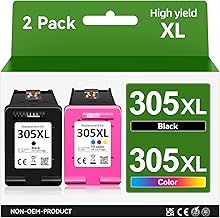 305XL Ink Cartridges Replacement for HP 305 Ink Cartridges Black and Colour, Printer Ink 305 XL for HP 305XL for DeskJet 2700 2710e 2720e Plus 4100 4120e Envy 6000e 6010e 6020e 6030e 6032e Pro 6400