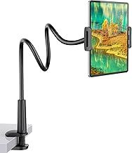 Gooseneck Tablet Holder Cell Phone Holder, Universal 360° Flexible Tablet Stand, Lazy Arm Stand Clamp Mount Bracket Bed for iPad Mini/Air, Samsung Galaxy Tab and 4.0-10.5" Devices(Black)