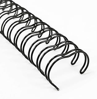 Rayson 6.4mm Wire Binding Spines, 20 Sheet Capacity A4 Black Binding Wires Pack of 100