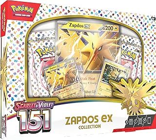 Pokémon TCG: Scarlet & Violet—151 Collection—Zapdos ex & TCG: Scarlet & Violet—Paldean Fates Booster Bundle (6 Booster Packs)