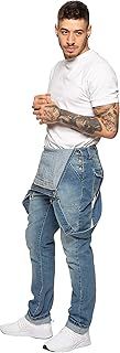 Mens Denim Jeans EZD390 Designer Cotton Dungarees Overalls Heavy Duty Waist Sizes 30-50
