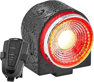 G Keni Bike Alarm Tail Light USB Rechargeable Ultra Bright Rear Bike Lights,Smart Brake Sensing Anti Theft Bicycle Alarm with Remote,IPX65 Waterproof LED Taillights for Bikes