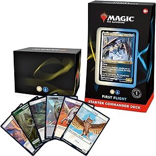 Magic The Gathering The Gathering Starter Commander Deck - First Flight (White-Blue), for ages 13+